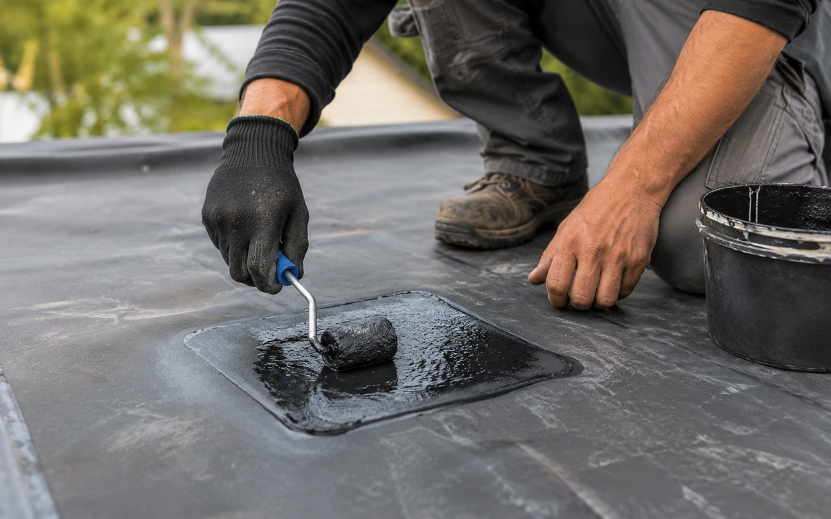 Rubber roof repair contractor